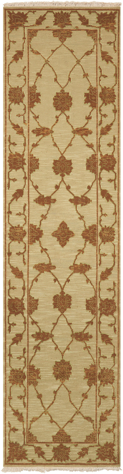 Nourison Home Silk Pointe SKP1 Green Traditional Hand Knotted Rug