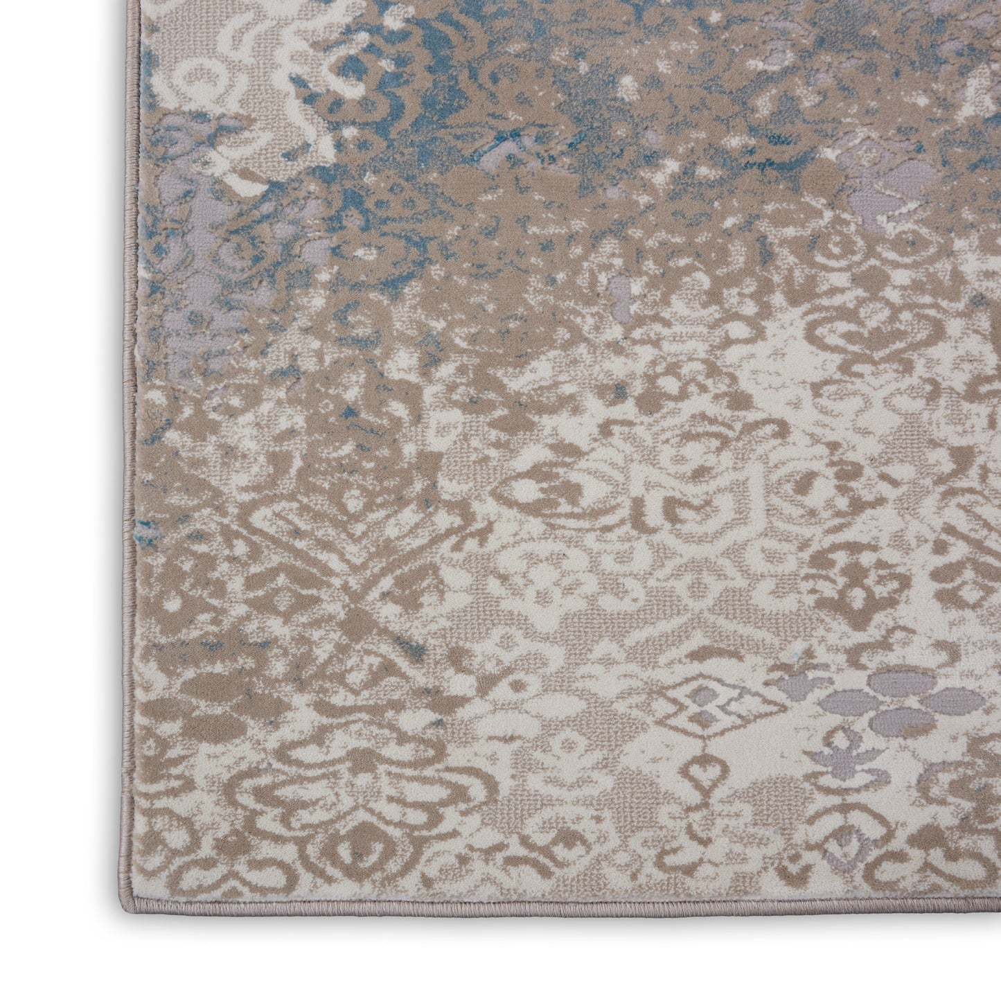 Nourison Home Karma  Ivory Light Blue  Transitional