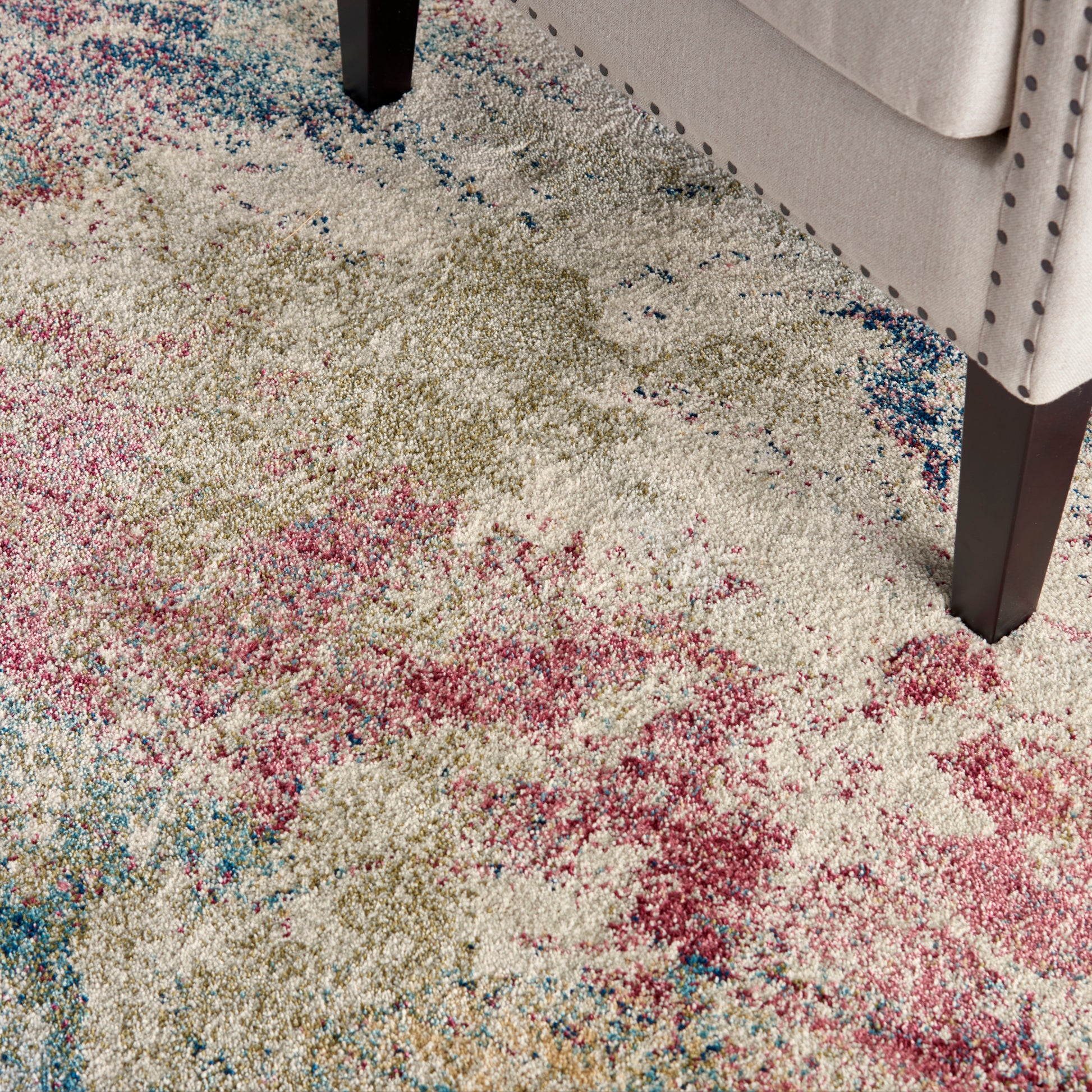 Nourison Home Fusion  Cream Multicolor  Contemporary