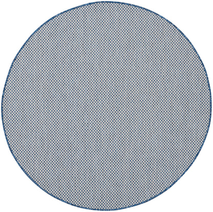 Nourison Home Courtyard COU01 Ivory Blue Contemporary Power-loomed Rug