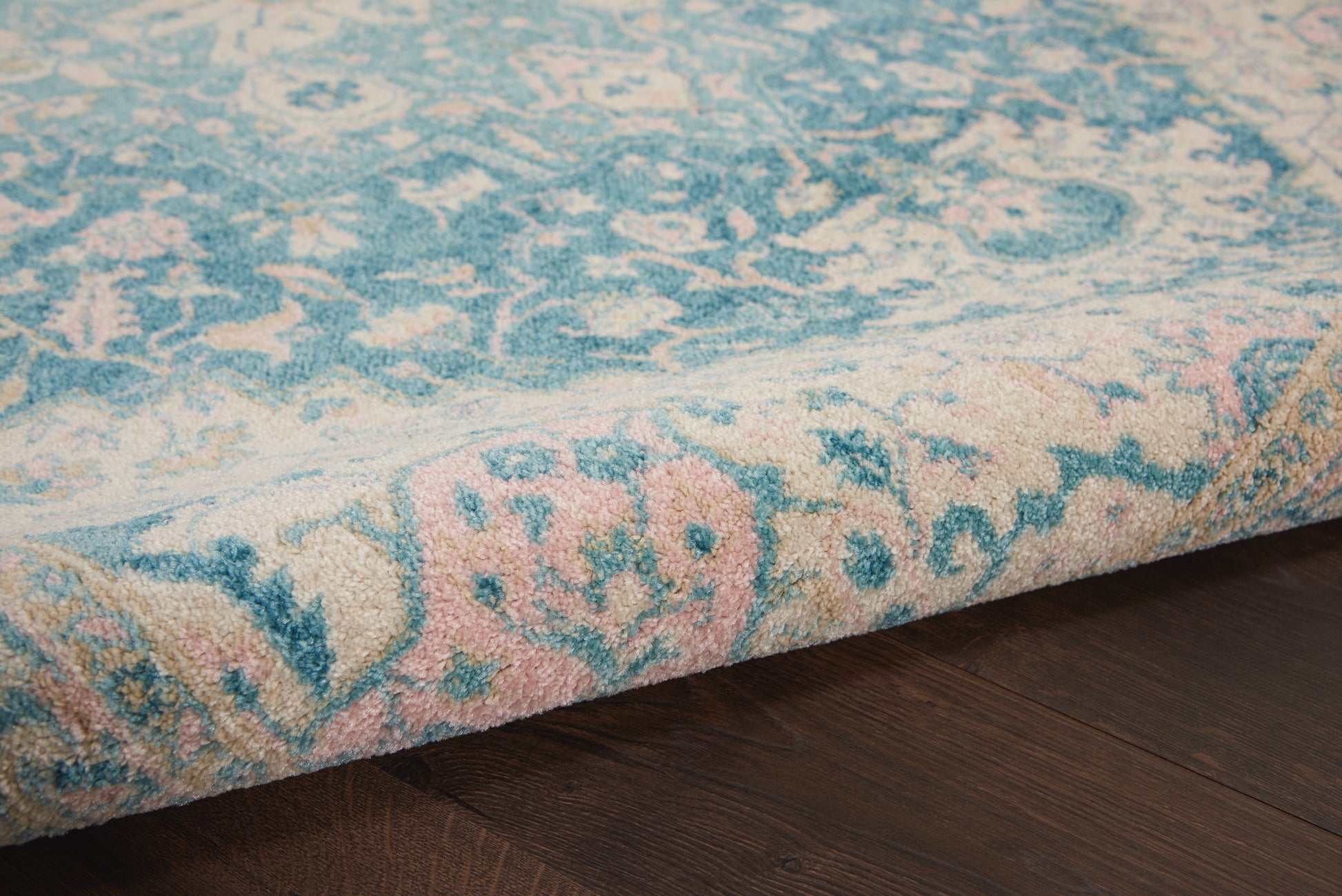 Nourison Home Tranquil  Ivory Turquoise  Traditional