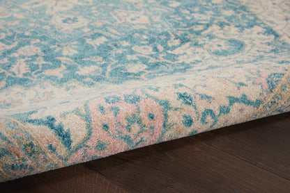 Nourison Home Tranquil  Ivory Turquoise  Traditional