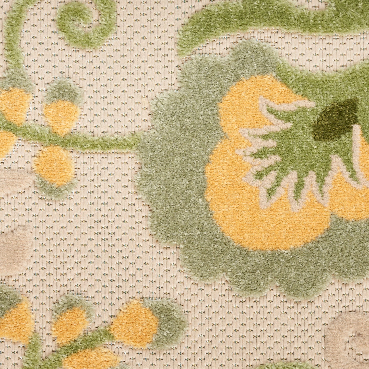 Nourison Home Aloha  Ivory Green  Contemporary