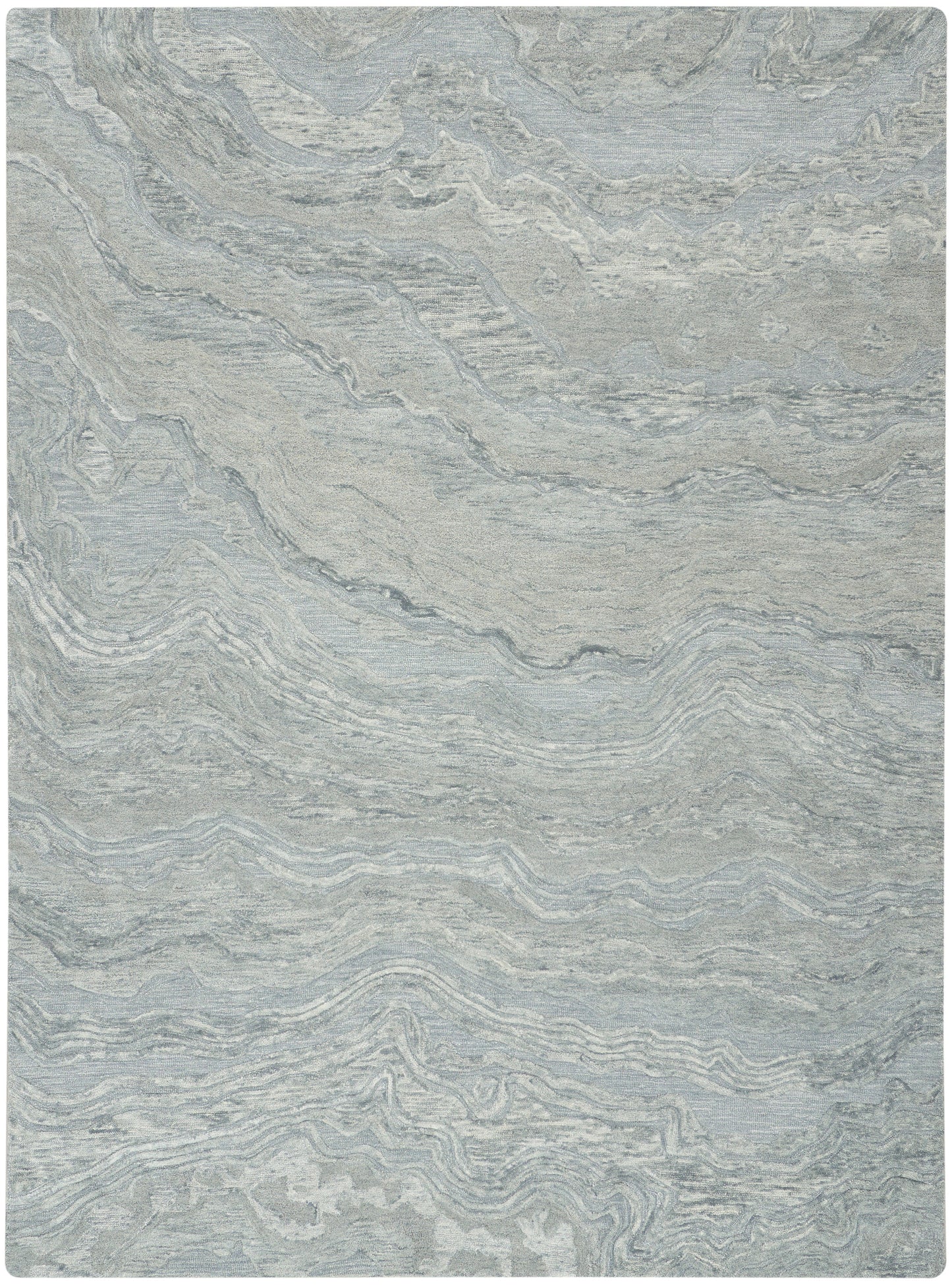 Nourison Home Graceful GRU01 Blue Contemporary Hand Tufted Rug