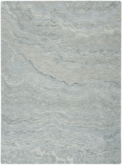 Nourison Home Graceful GRU01 Blue Contemporary Hand Tufted Rug