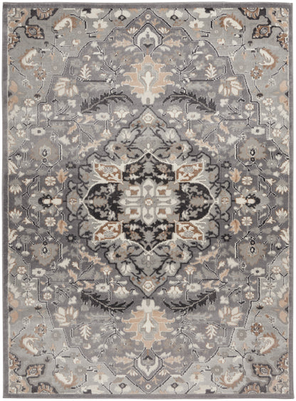 Nourison Home Elation ETN09 Grey Traditional Power-loomed Rug