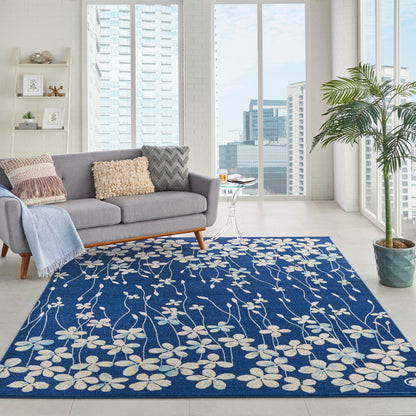 Nourison Home Tranquil  Navy  Contemporary
