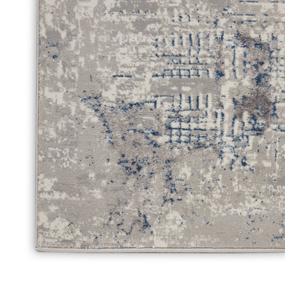 Nourison Home Royal Terrace  Ivory Blue  Contemporary