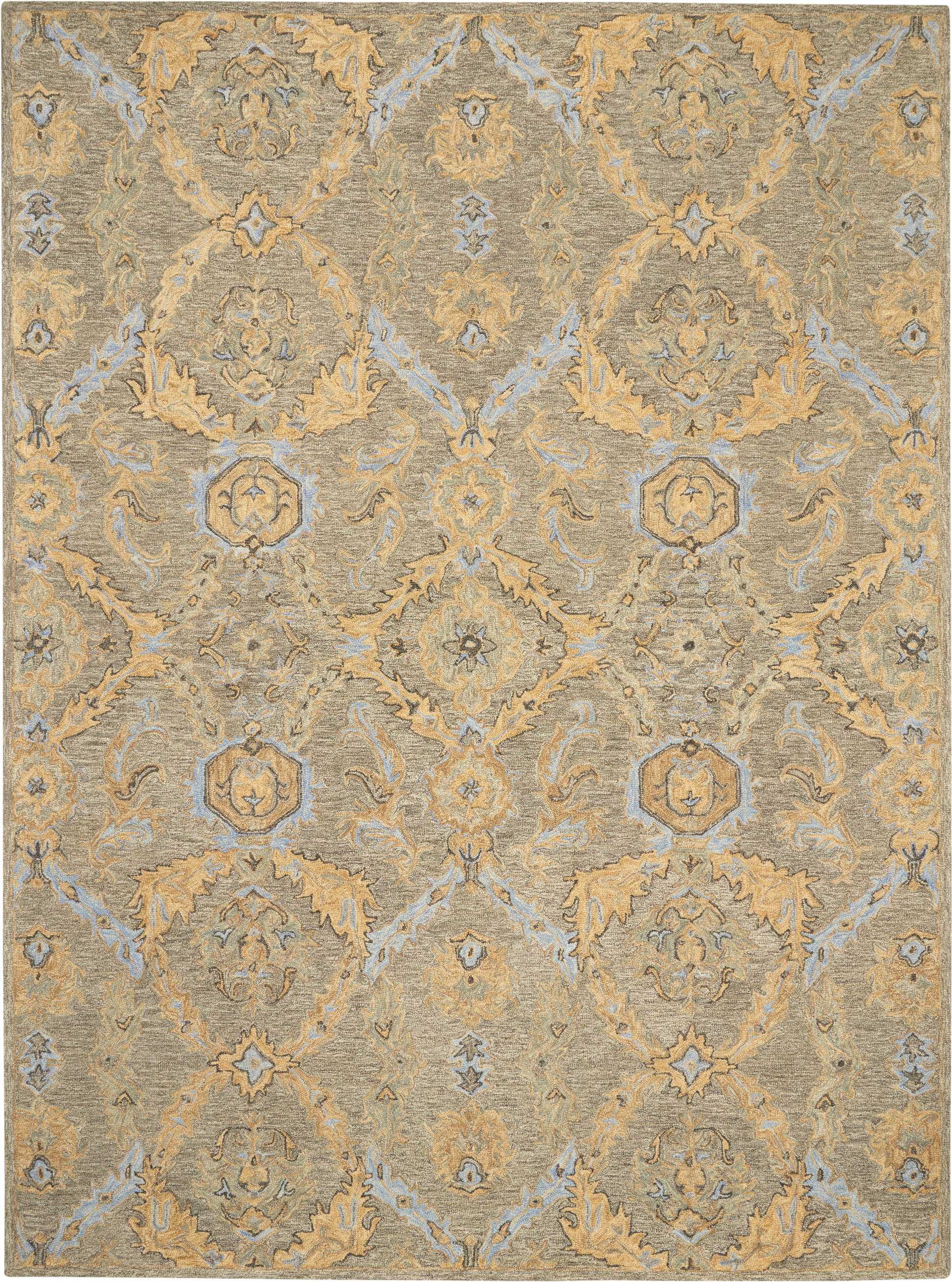 Nourison Home Azura  Taupe Blue  Transitional