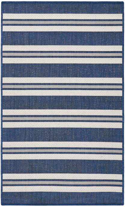 Nourison Home Horizon Indoor/Outdoor HOZ05 Navy Contemporary Power-loomed Rug