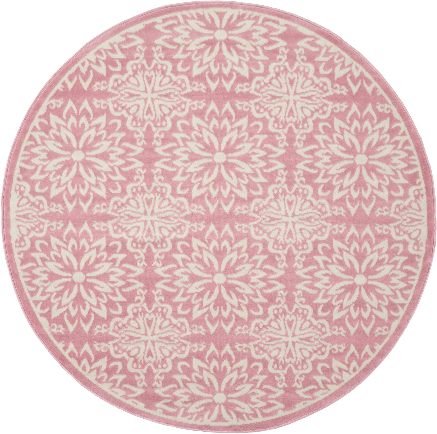 Nourison Home Jubilant JUB06 Ivory Pink Transitional Power-loomed Rug