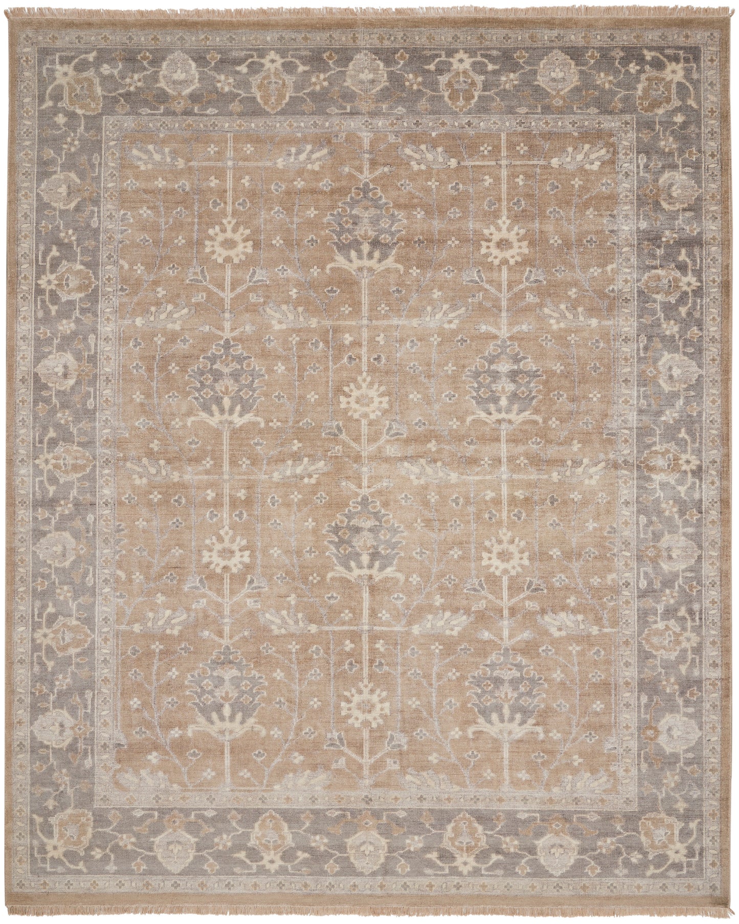 Nourison Home Aldora ALD07 Pewter Traditional Hand Knotted Rug
