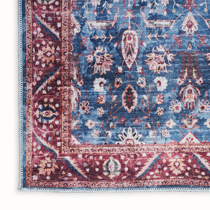 Nourison Home Grand Washables  Blue Brick  Traditional