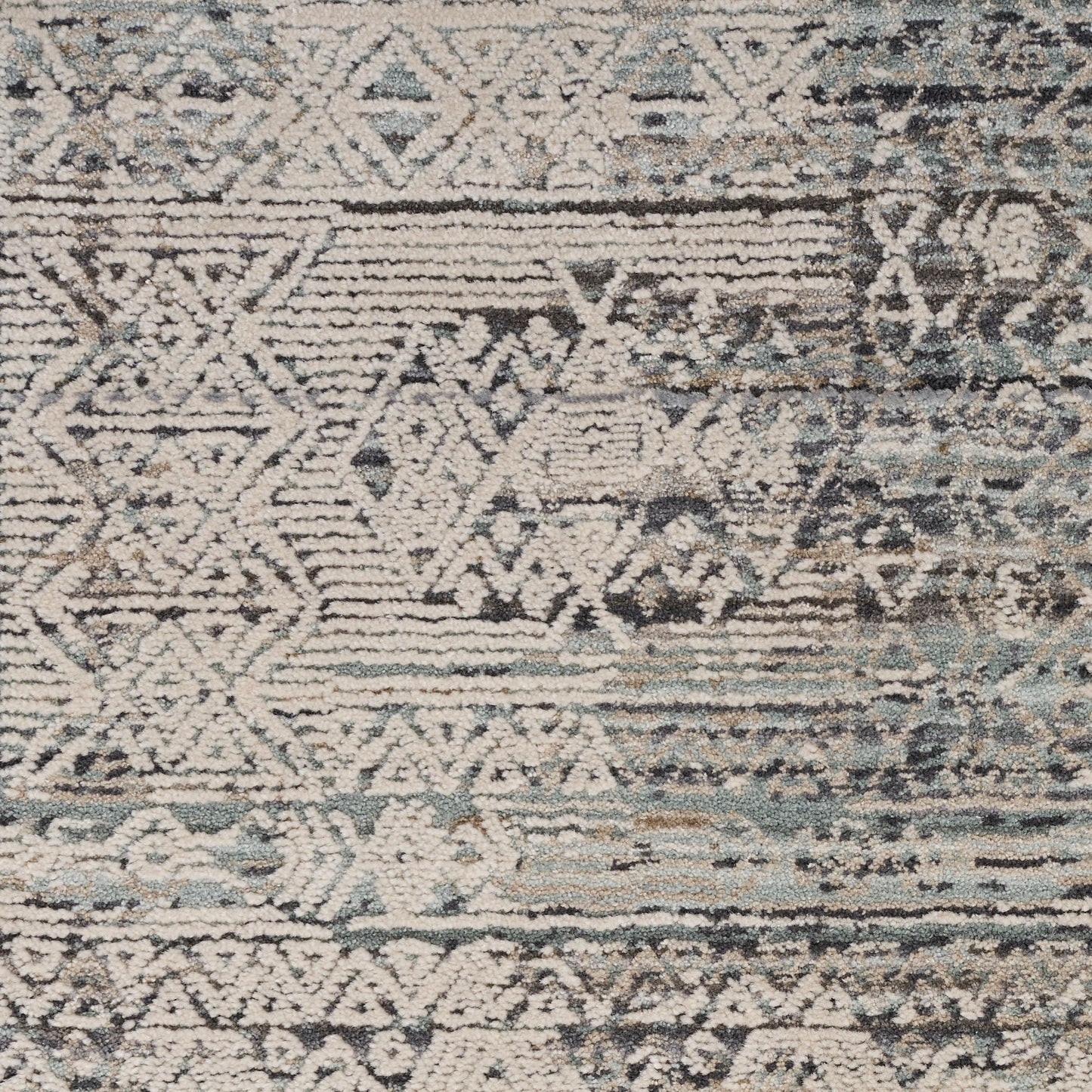 Nourison Home Lynx  Ivory Blue  Transitional