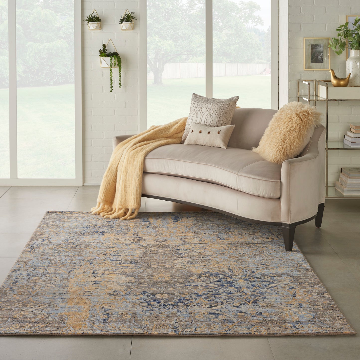 Nourison Home Majestic  Beige Blue  Transitional