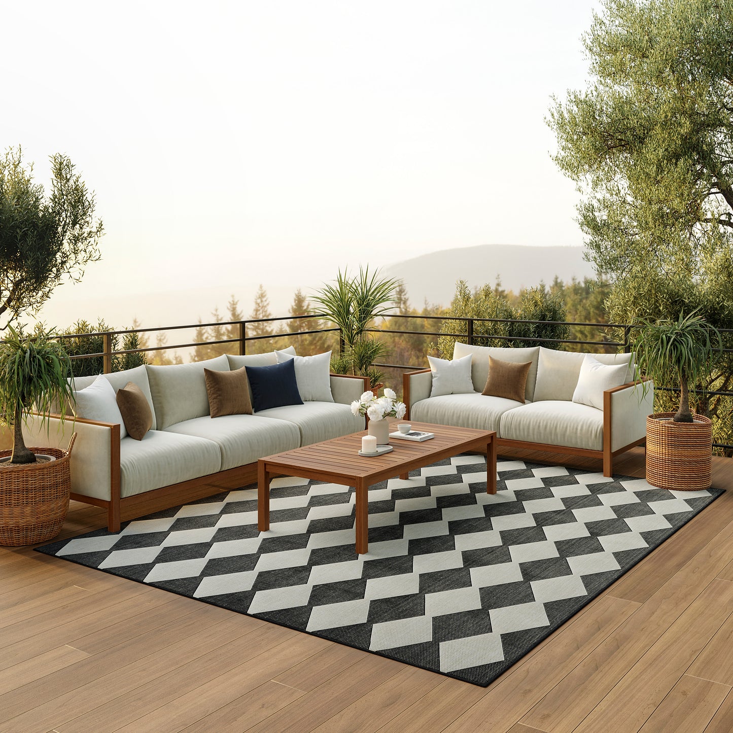 Nourison Home Positano  Black  Contemporary
