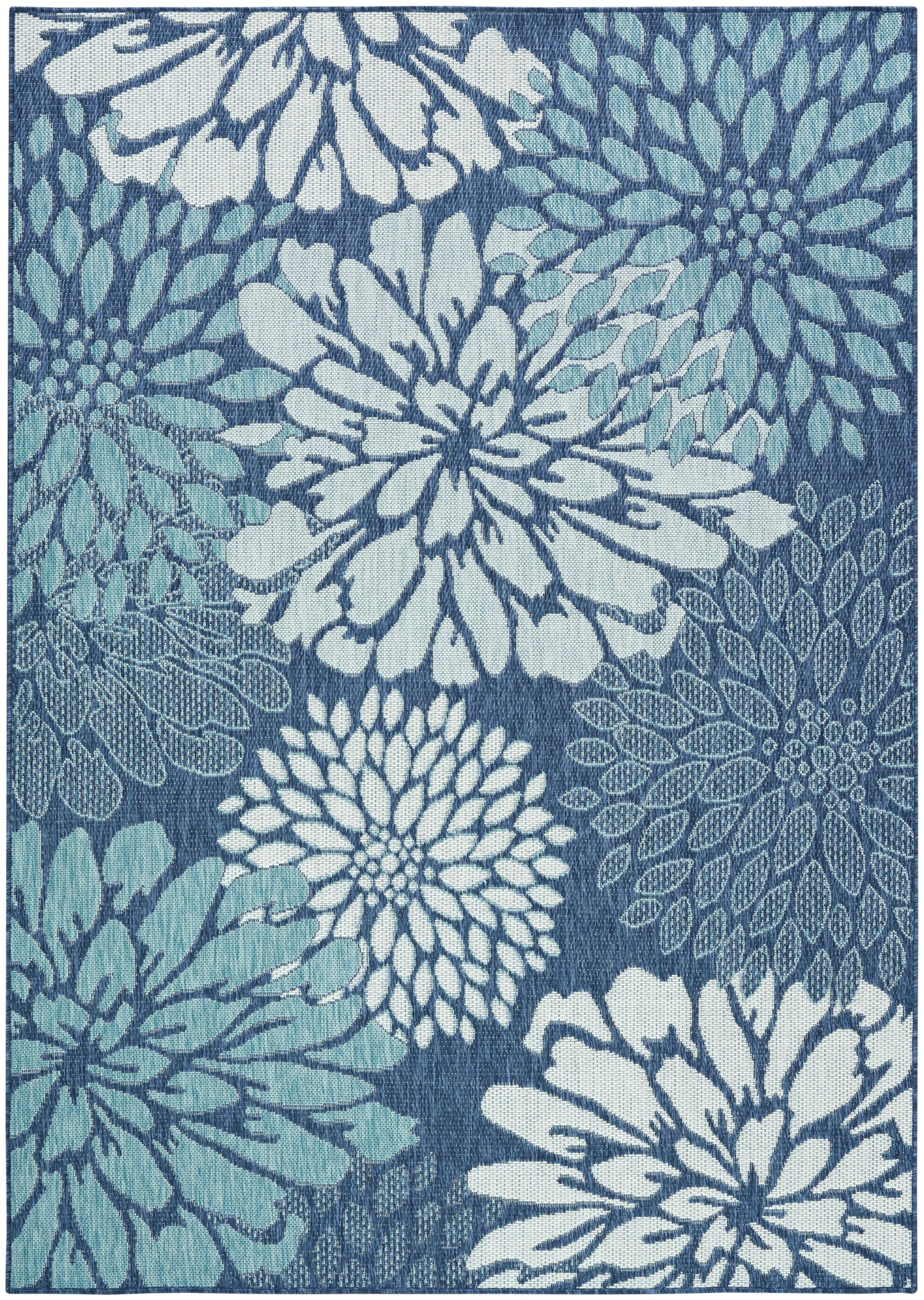 Nourison Home Garden Oasis GOA06 Navy Contemporary Power-loomed Rug