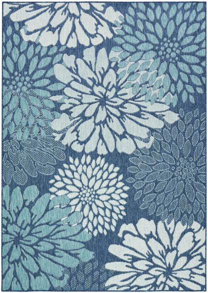 Nourison Home Garden Oasis GOA06 Navy Contemporary Power-loomed Rug