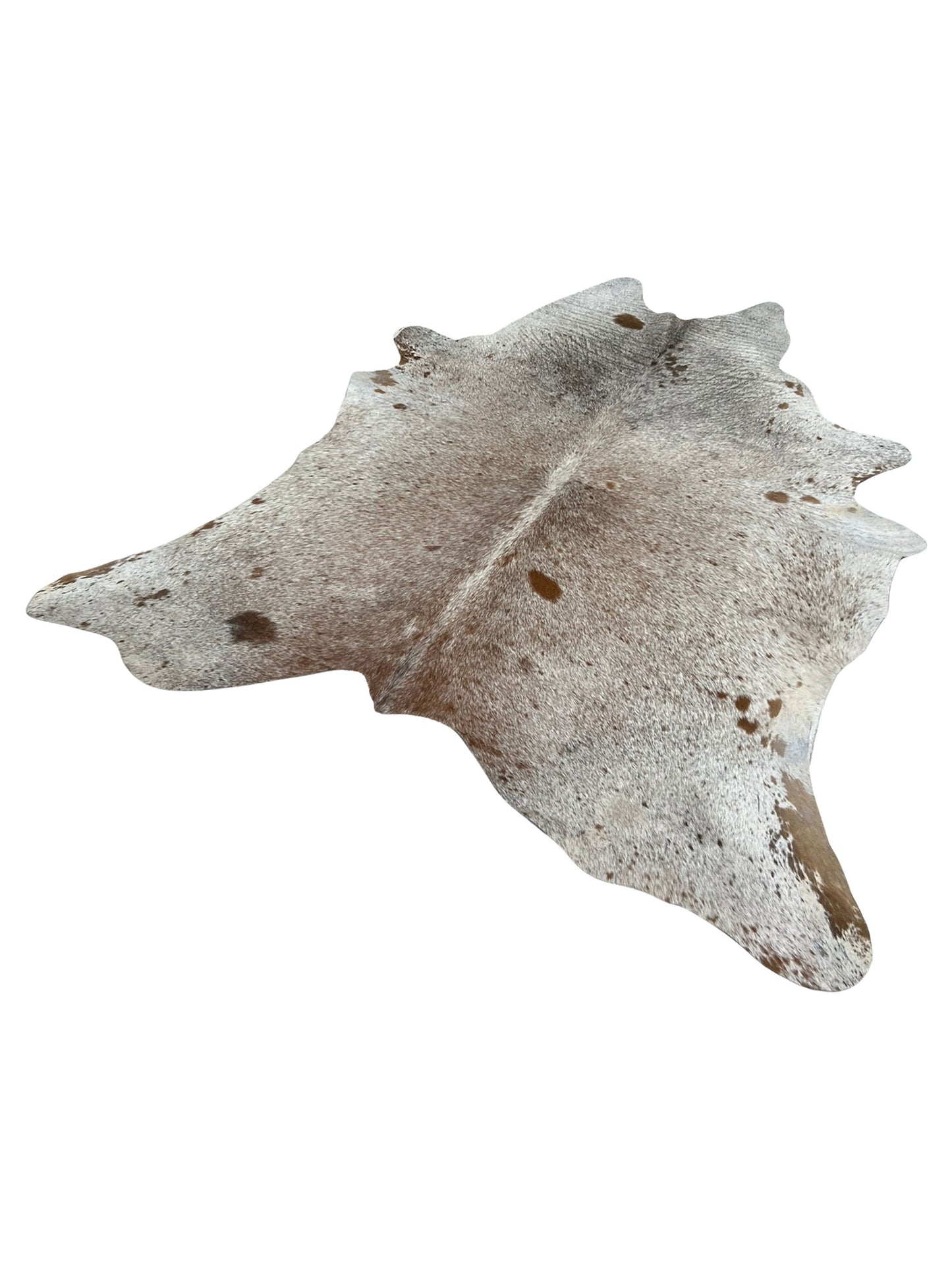 Artisan Claire 5552 White Brown Hair on Hide Cowhide Shape Rug