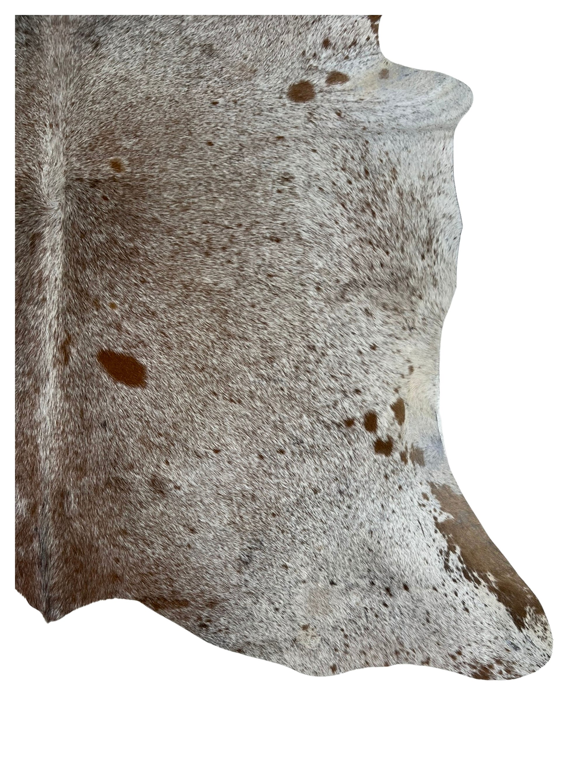 Artisan Claire 5552 White Brown Hair on Hide Cowhide Shape Rug