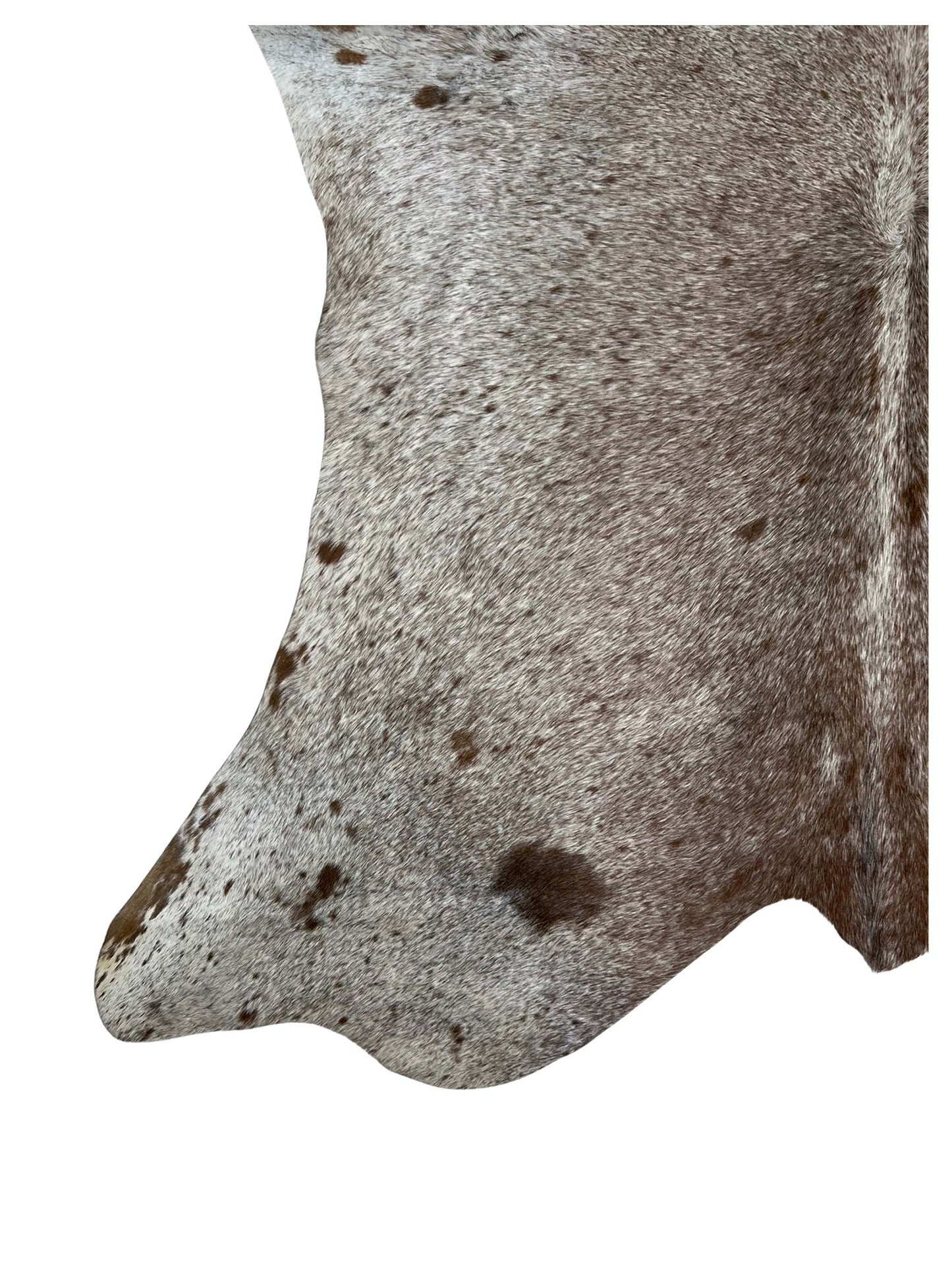Artisan Claire 5552 White Brown Hair on Hide Cowhide Shape Rug