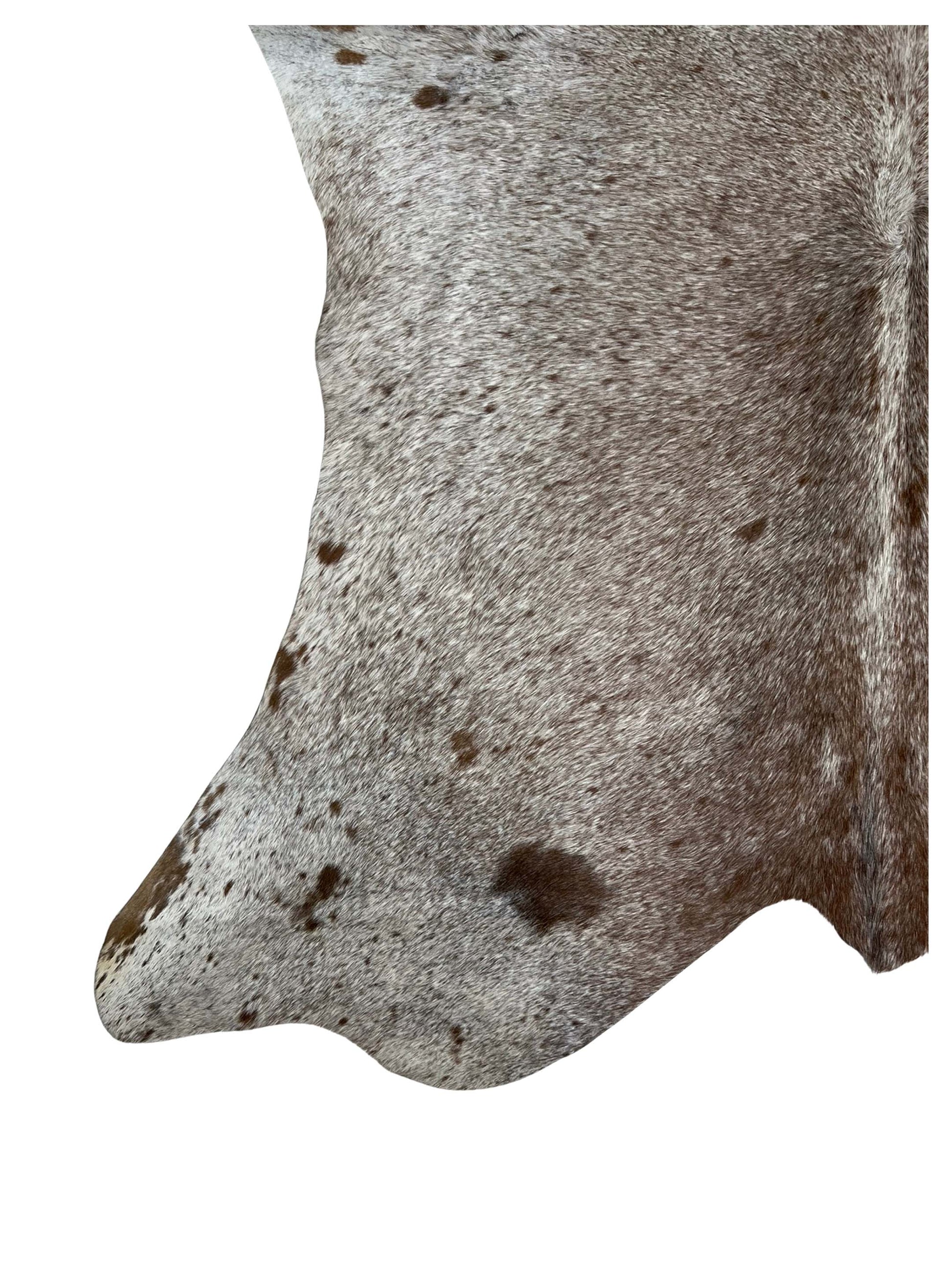 Artisan Claire 5552 White Brown Hair on Hide Cowhide Shape Rug