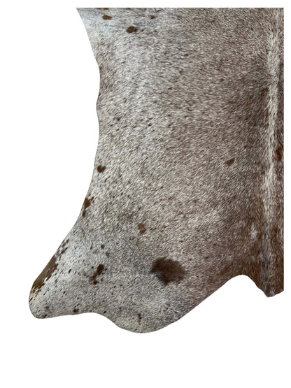 Artisan Claire 5552 White Brown Hair on Hide Cowhide Shape Rug