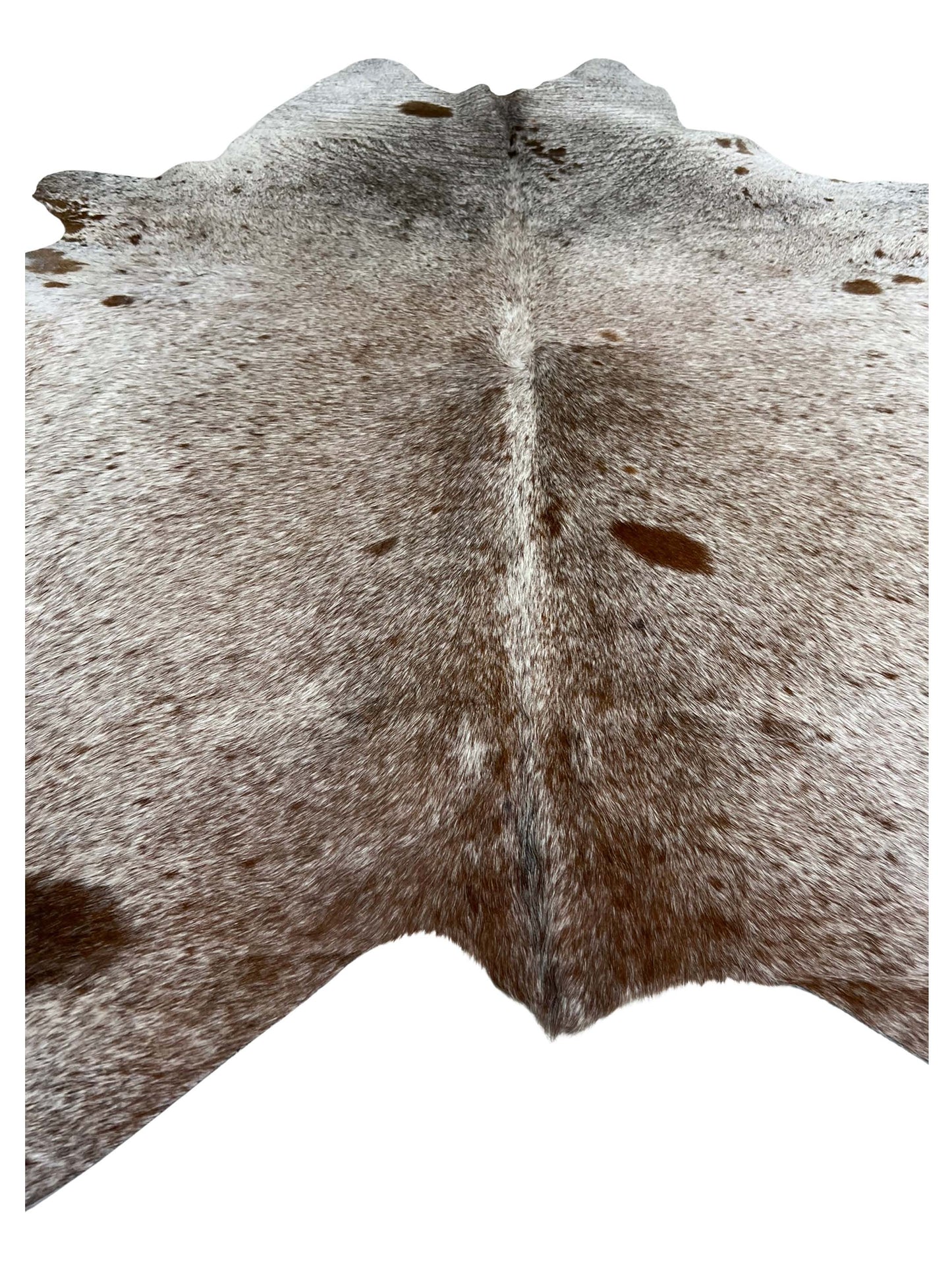 Artisan Claire 5552 White Brown Hair on Hide Cowhide Shape Rug