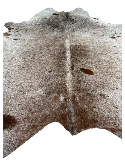 Artisan Claire 5552 White Brown Hair on Hide Cowhide Shape Rug