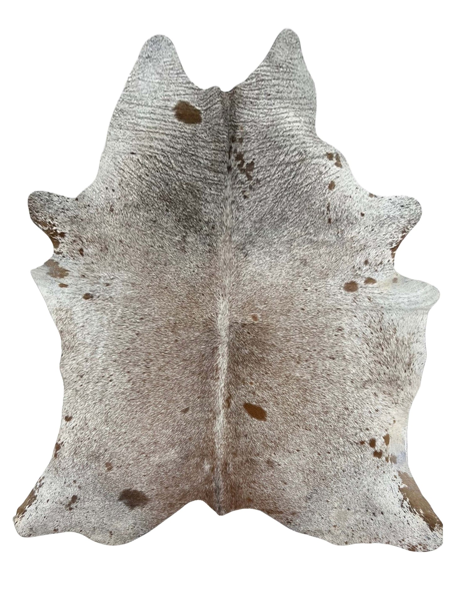 Artisan Claire 5552 White Brown Hair on Hide Cowhide Shape Rug