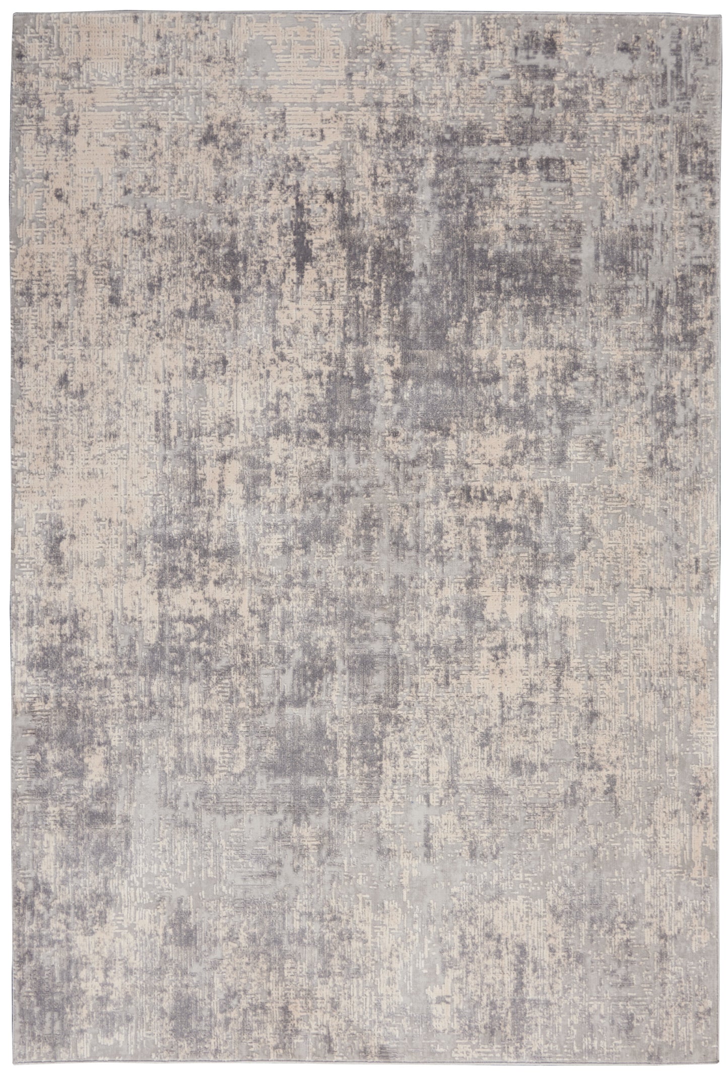 Nourison Home Rustic Textures RUS01 Ivory Silver Contemporary Power-loomed Rugs