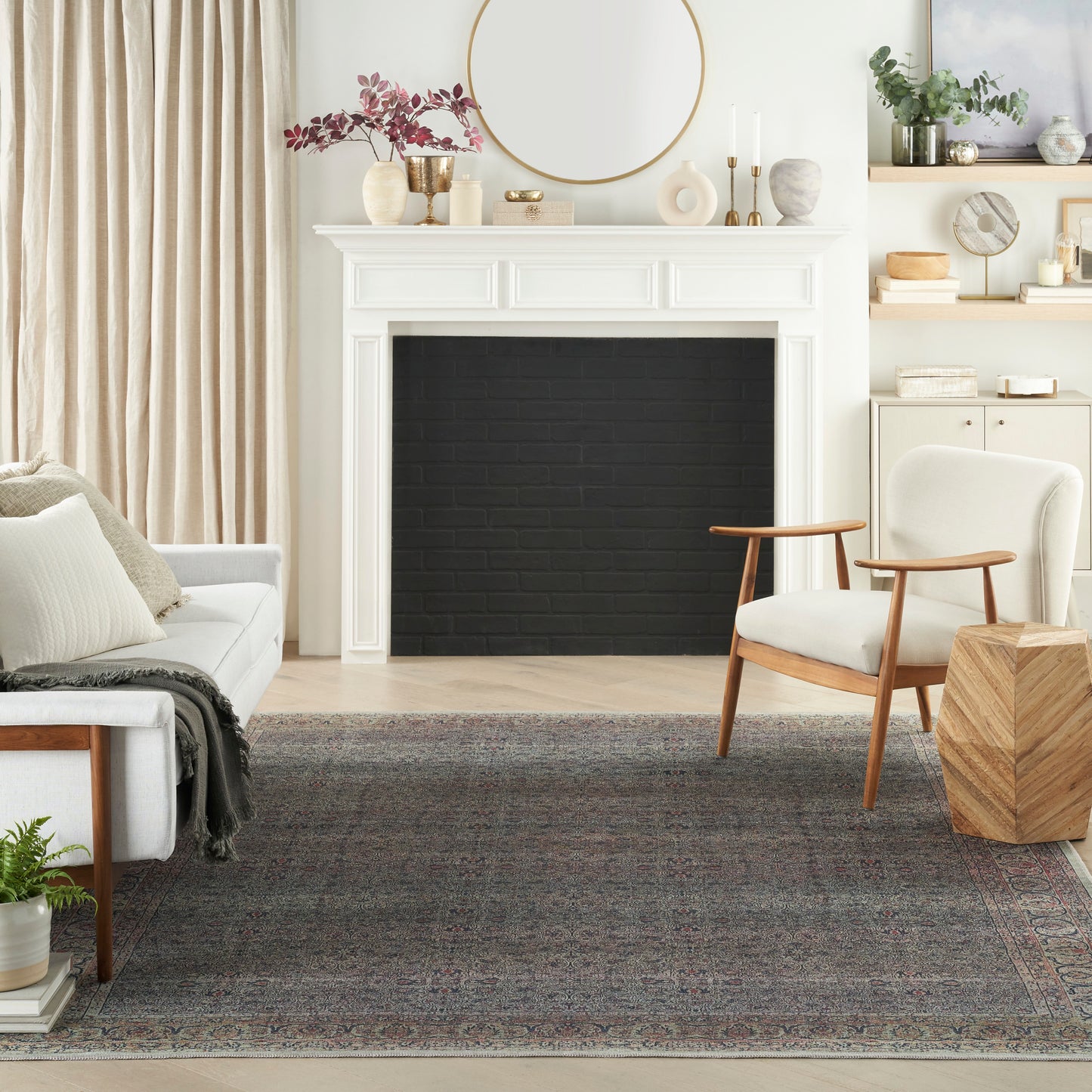 Nourison Home Grand Washables  Emerald  Traditional