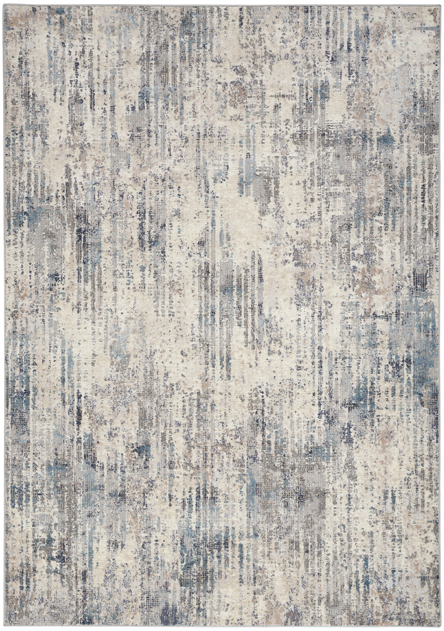 Calvin Klein CK022 Infinity IFN04 Ivory Grey Blue Contemporary Power-loomed Rug