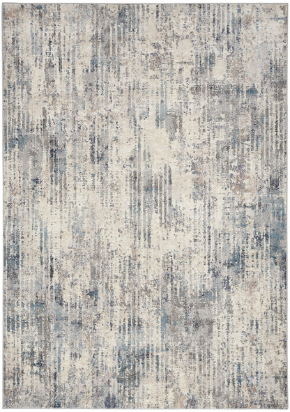 Calvin Klein CK022 Infinity IFN04 Ivory Grey Blue Contemporary Power-loomed Rug