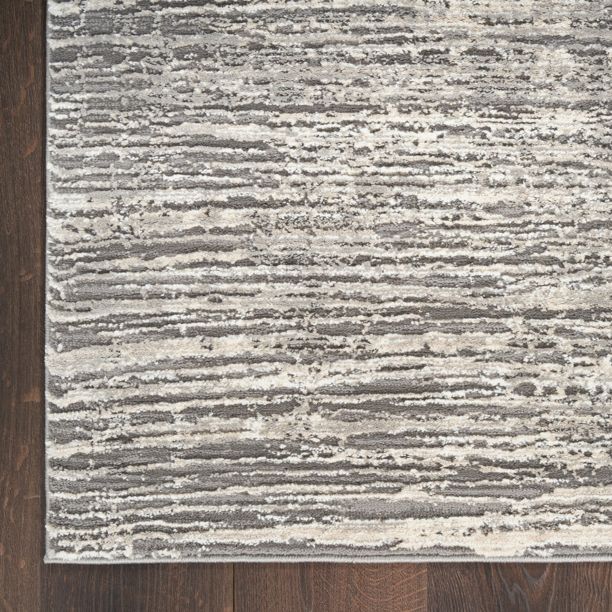 Nourison Home Sustainable Trends  Ivory Grey  Contemporary