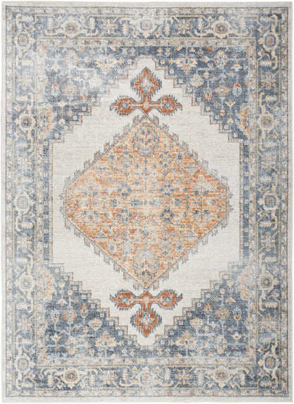 Nourison Home Astra Machine Washable ASW11 Grey Gold Traditional Power-loomed Rug