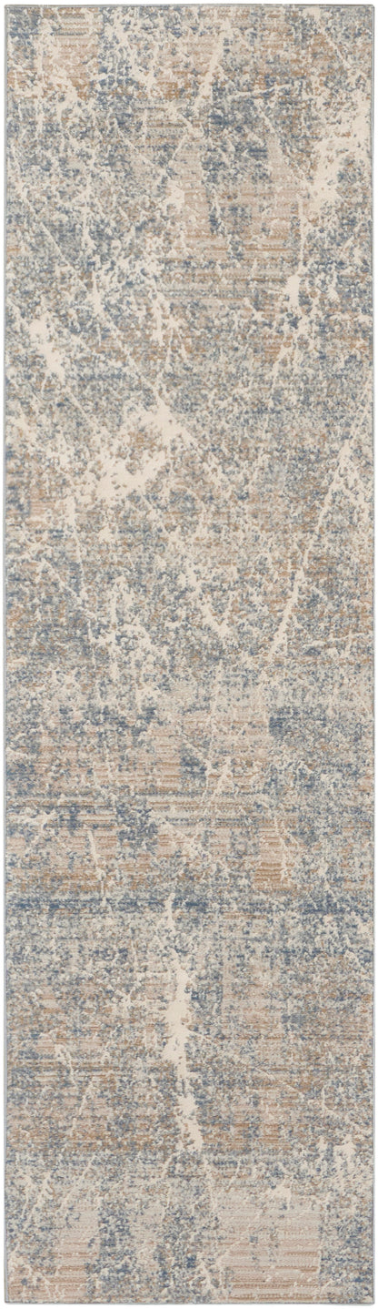 Nourison Home Exhale EXL02 Beige Blue Contemporary Power-loomed Rug