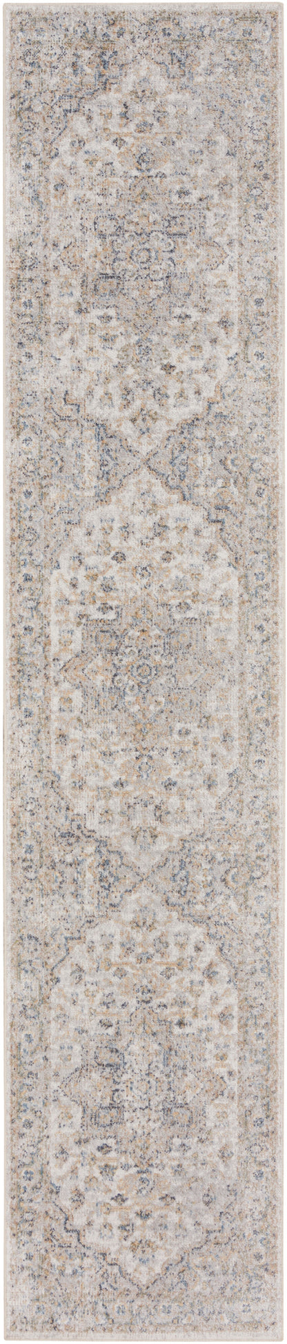 Nourison Home Astra Machine Washable ASW12 Silver Grey Traditional Power-loomed Rug