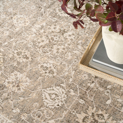 Nourison Home Soft Mist  Ivory Grey  Traditional