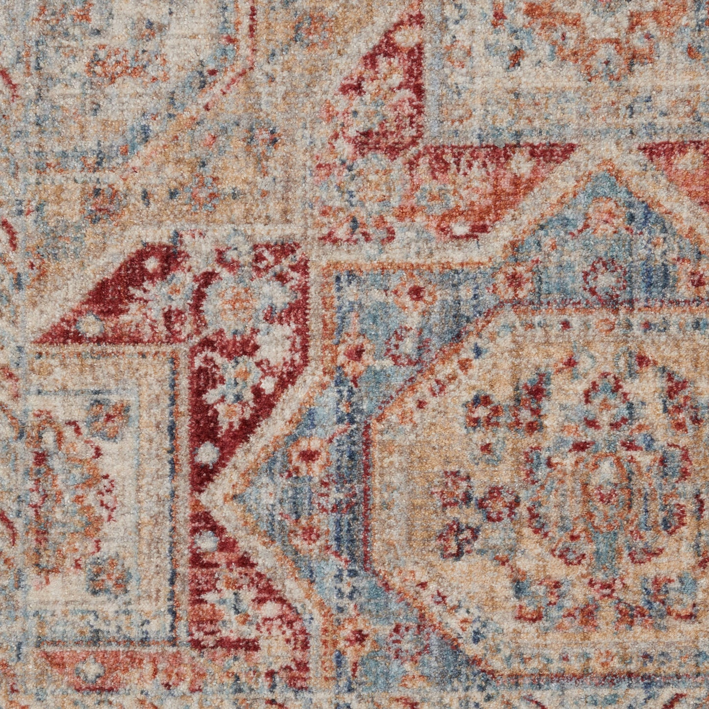 Nourison Home Homestead  Blue Brick  Traditional