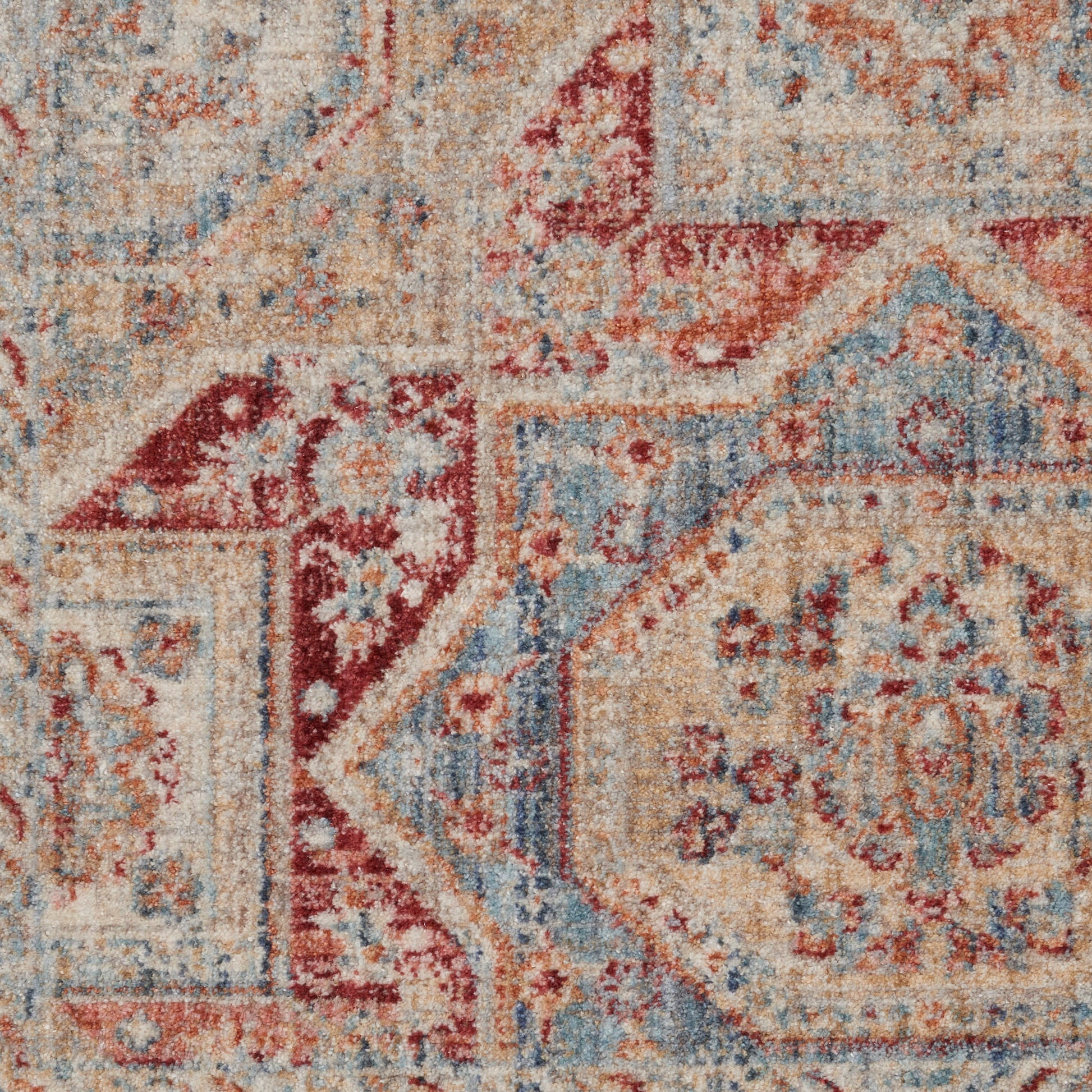 Nourison Home Homestead  Blue Brick  Traditional