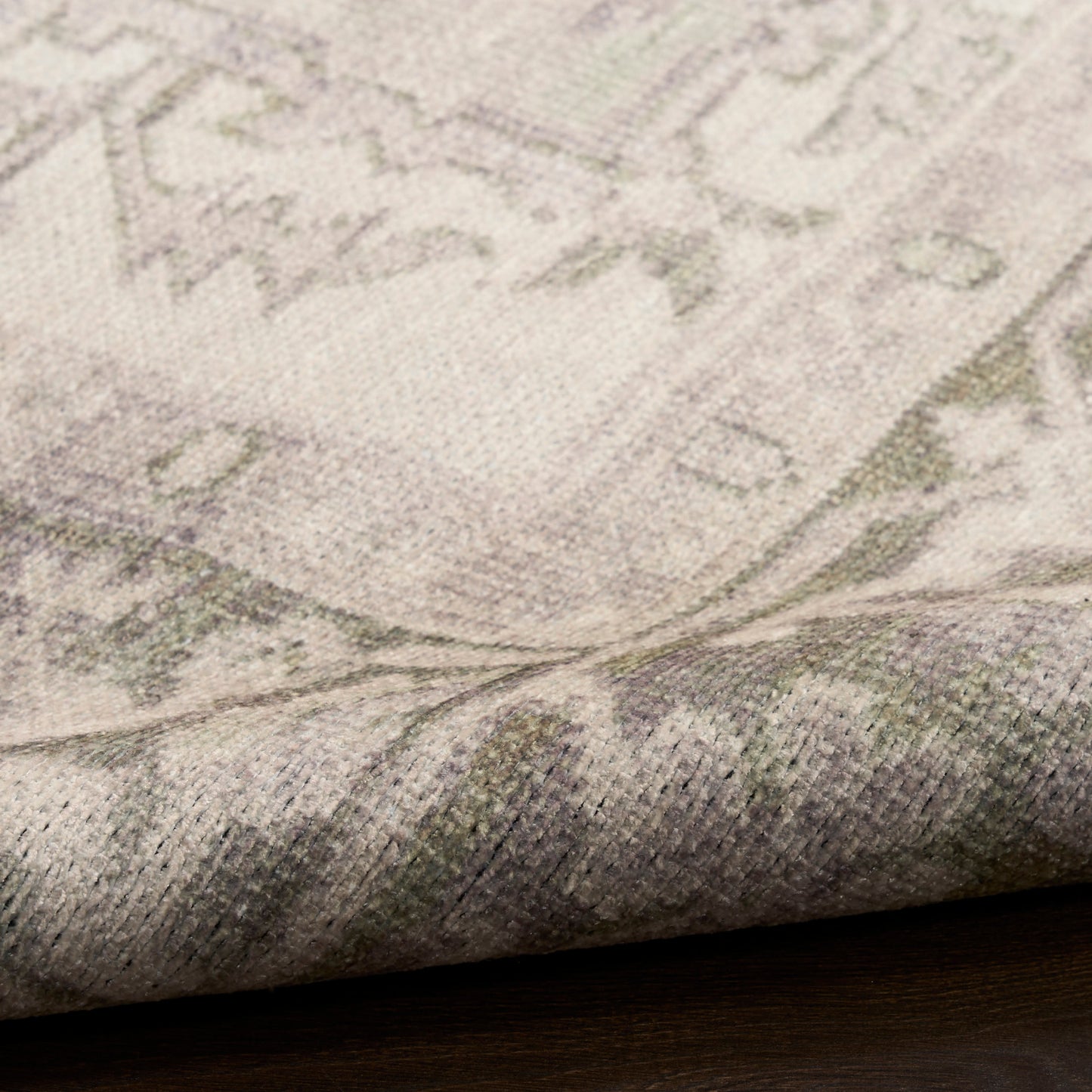 Nourison Home Vintage Washables  Green  Traditional