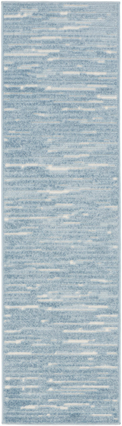 Nourison Home Care Free CAF04 Blue Contemporary Loom-woven Rug