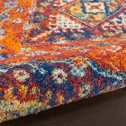 Nourison Home Allur  Orange Multicolor  Transitional
