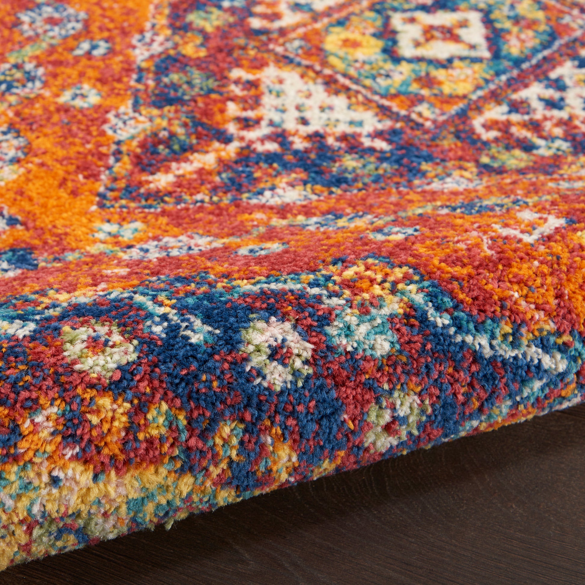 Nourison Home Allur  Orange Multicolor  Transitional