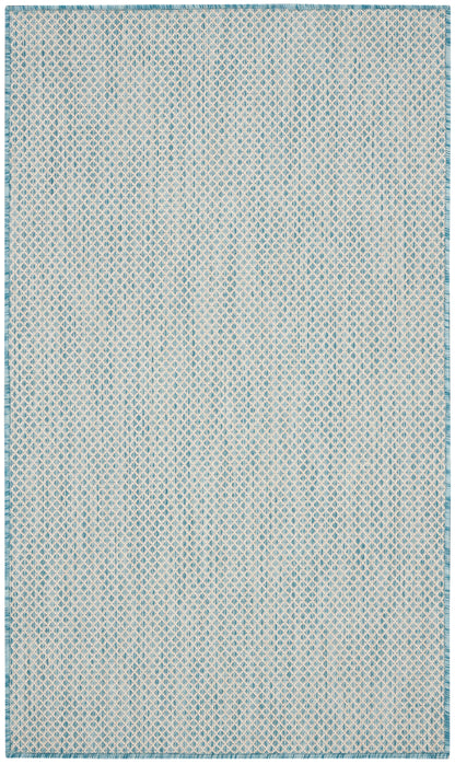 Nourison Home Courtyard COU01 Ivory Aqua Contemporary Power-loomed Rug