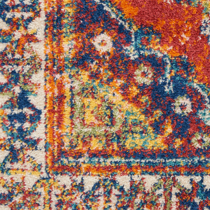 Nourison Home Allur  Orange Multicolor  Transitional