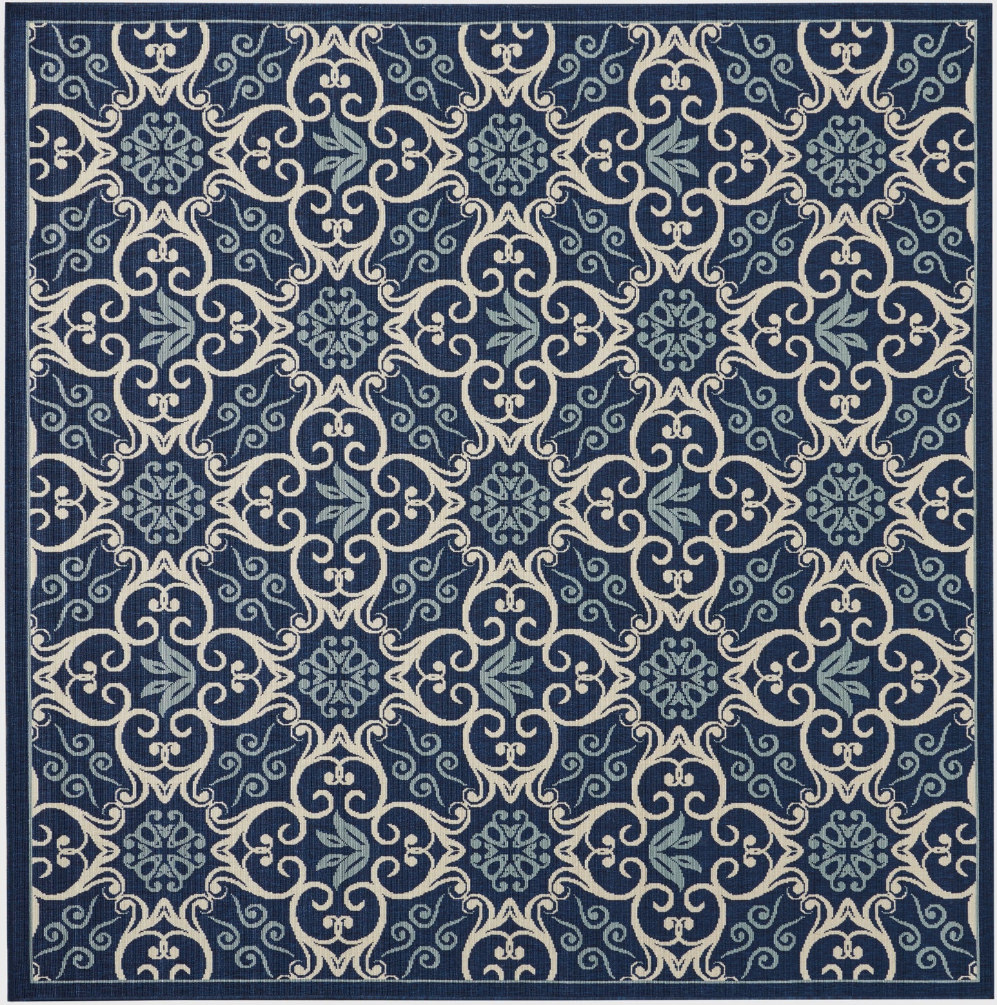 Nourison Home Caribbean CRB02 Navy Transitional Power-loomed Rug