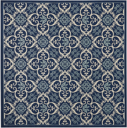 Nourison Home Caribbean CRB02 Navy Transitional Power-loomed Rug