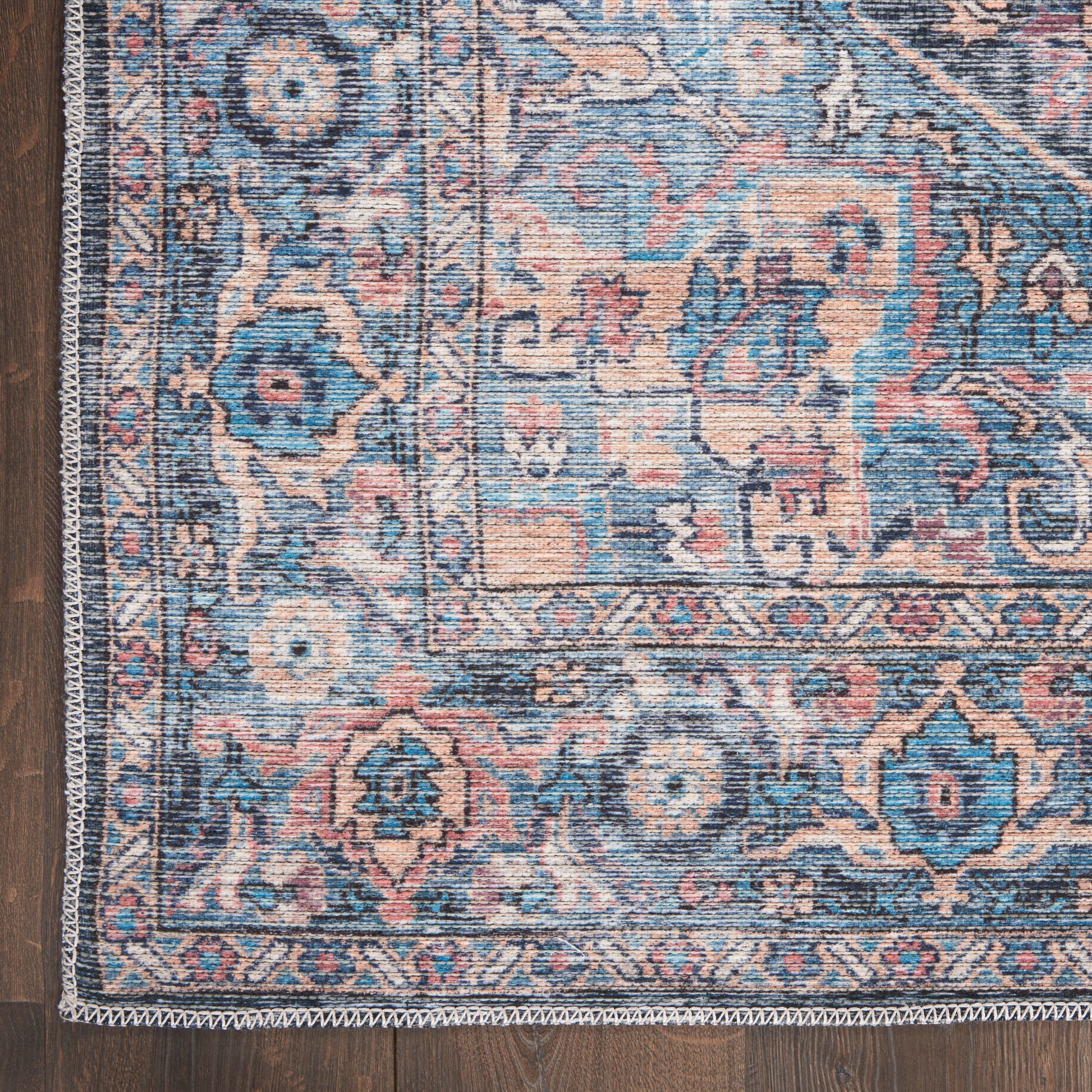 Nourison Home New Concept Washables  Light Blue Multicolr  Traditional